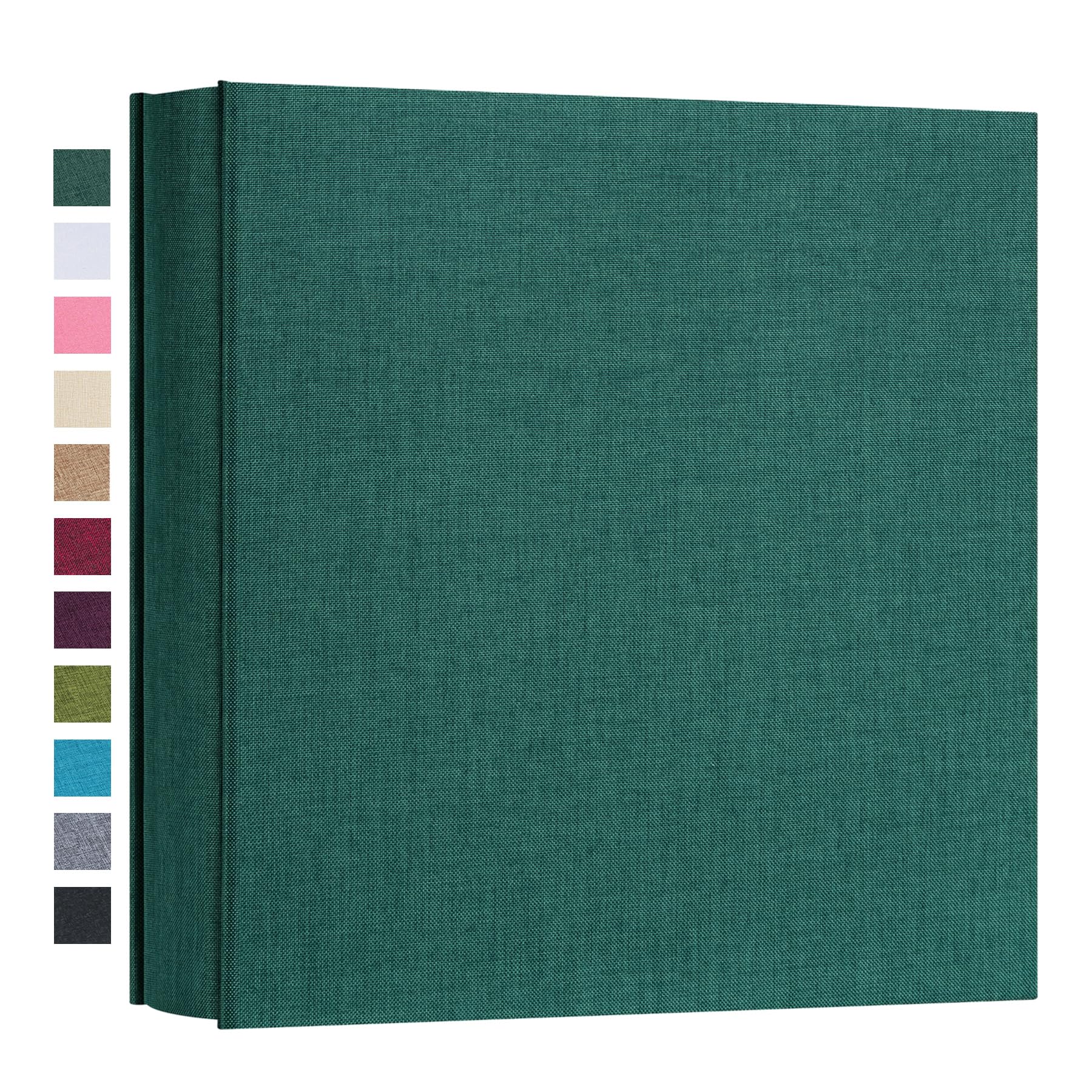 potricher Photo Album 8x10 160 Pockets Linen Cover 8x10 Photo Album, 8x10 Photo Picture Book for Family Wedding Anniversary Baby Vacation Dark Green