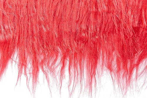 Miniatura 45 de Tiras precortadas de tela de piel sintética lanuda y esponjosa para gnomos, barba, cosplay, decoración enana (blanco, 8 x 60 pulgadas)