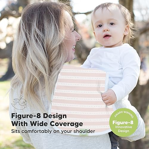 Miniatura 3 de Paquete de paños orgánicos para eructos para bebés, niños y niñas y cambiador de pañales portátil, paño para eructos, ropa para eructos, (Sweet