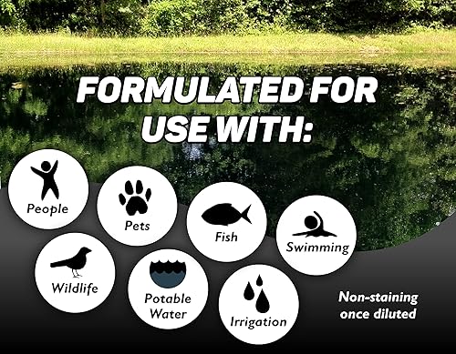 Miniatura 4 de Sanco Industries - Tinte negro para lago y estanque, un galón de tinte profesional para lago y estanque, trata hasta 1 acre, color negro profundo,