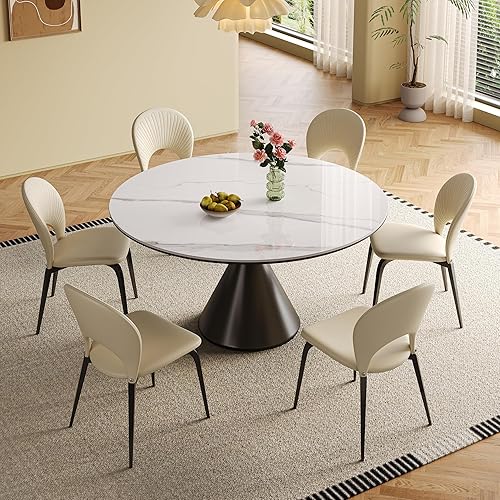 Vista 90 de Juego de 2 sillas de comedor, modernas patas doradas de piel sintética para comedor, cocina, comedor (beige)