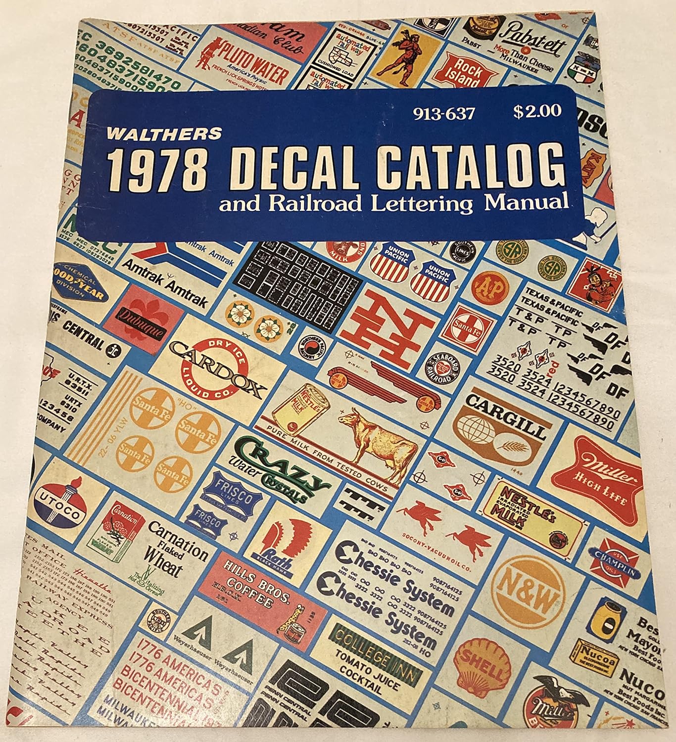 1978 Decal Catalog and Railroad Lettering Manual Wm. K. Walthers