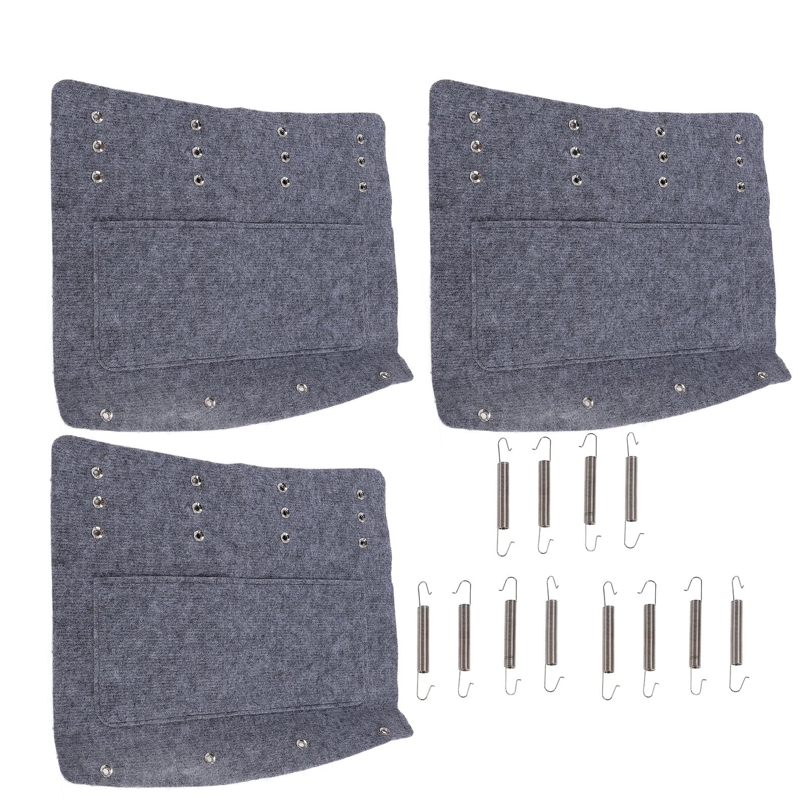 WFLNHB 3-Pack RV Step Rugs - 23-Inch Spring-Loaded Gray Covers For Safer RV Entry