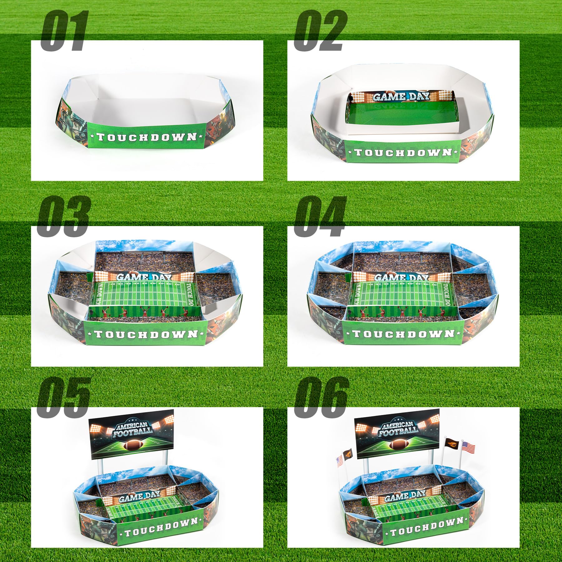 Snack Stadium da Football Americano, Stadio della Merenda Super Bowl Decorazione per la festa del Football Bowl o come regalo, regalo del Super Bowl per i fan del Football Americano