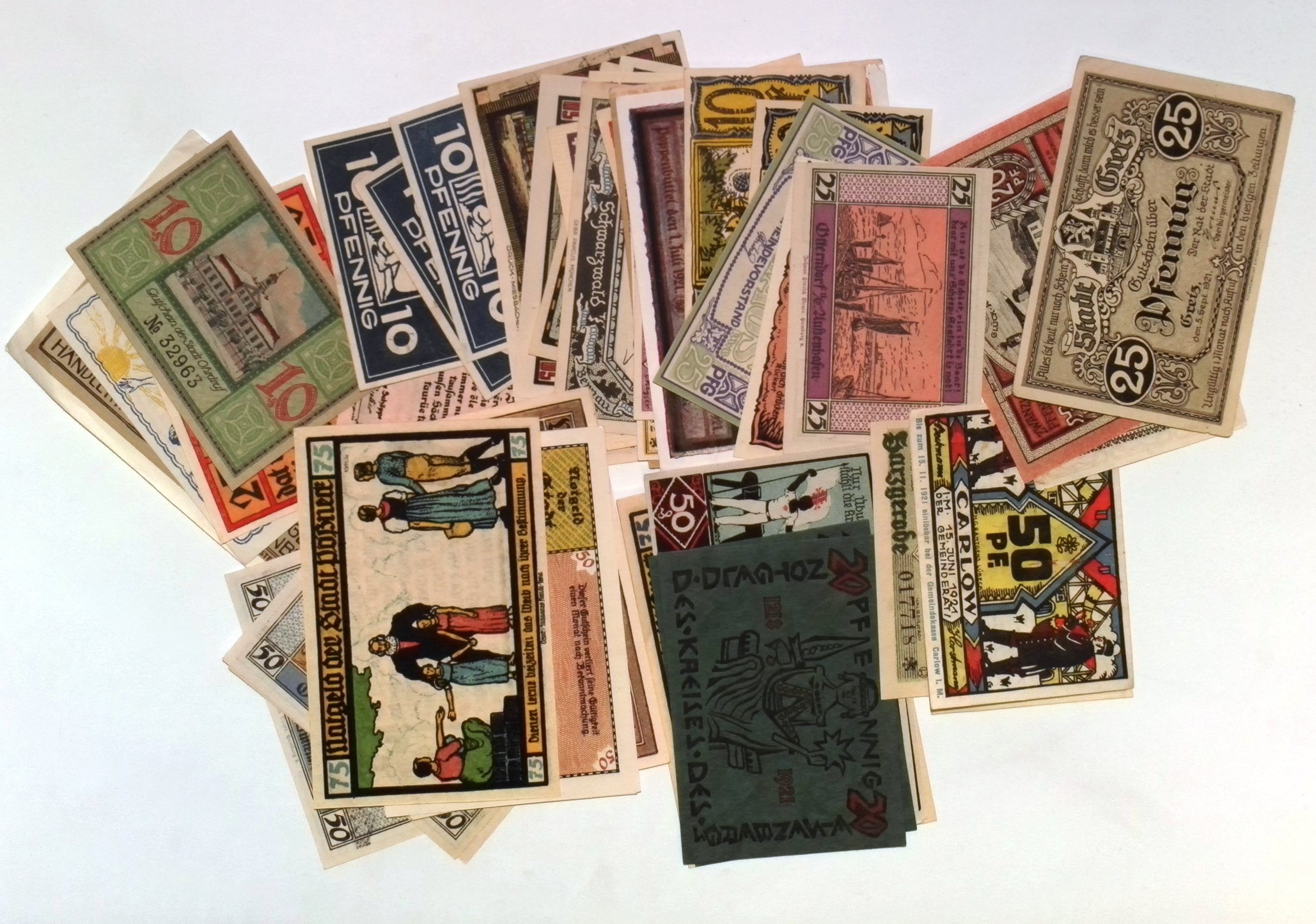 Amazon.com: 1917-21 Germany Set of 5 Notgeld from Various Cities