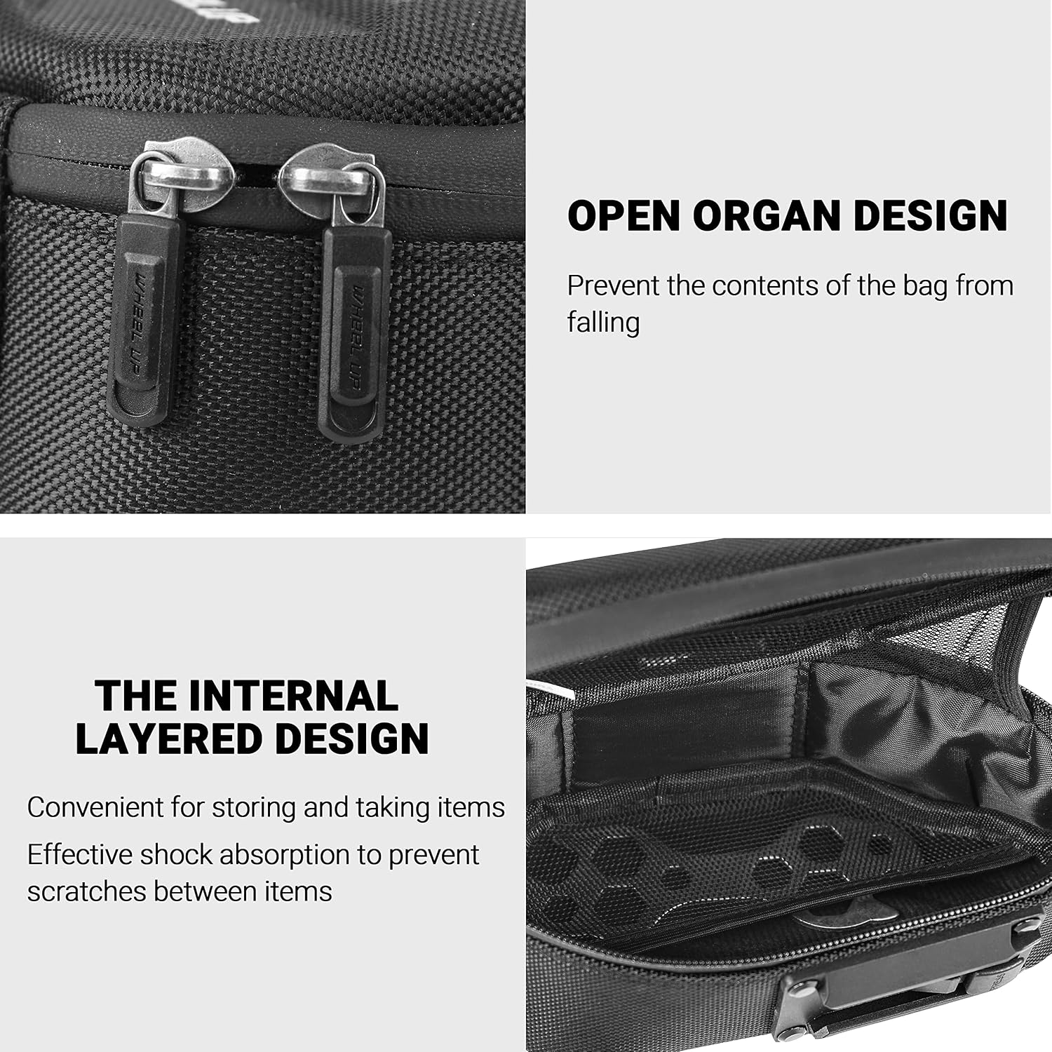 Himiway Bike Saddle Bag - EVA Hard Shell Seat Bag with IP65 Waterproof, Rear Rack Quick Release Design, Reflective Strips, Fits Most Bike Seats