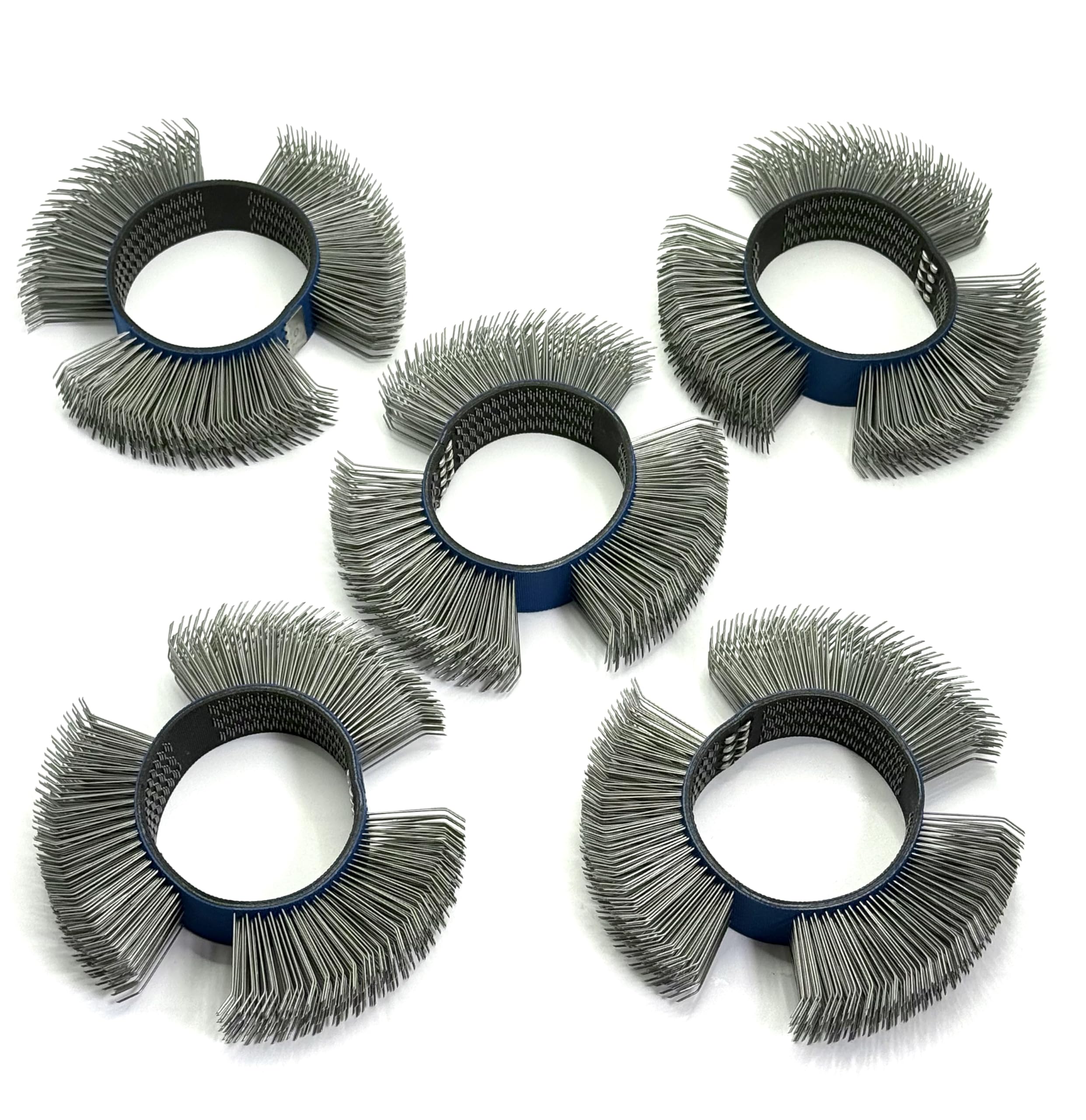 BürstenBänd 23mm Breite, Mittel Drahtbürste, 5 Stück | 0,5mm Kohlenstoff-Federstahl, Bristle Blasting Bänders, Korrosions und Rost Entfernung