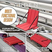 Vista 7 de Arden Heated Stadium Seat, Foldable, Lightweight with Carrying Strap, Foam Cushion for Comfort, Adjustable, Back Support, Multi-Functional Use As