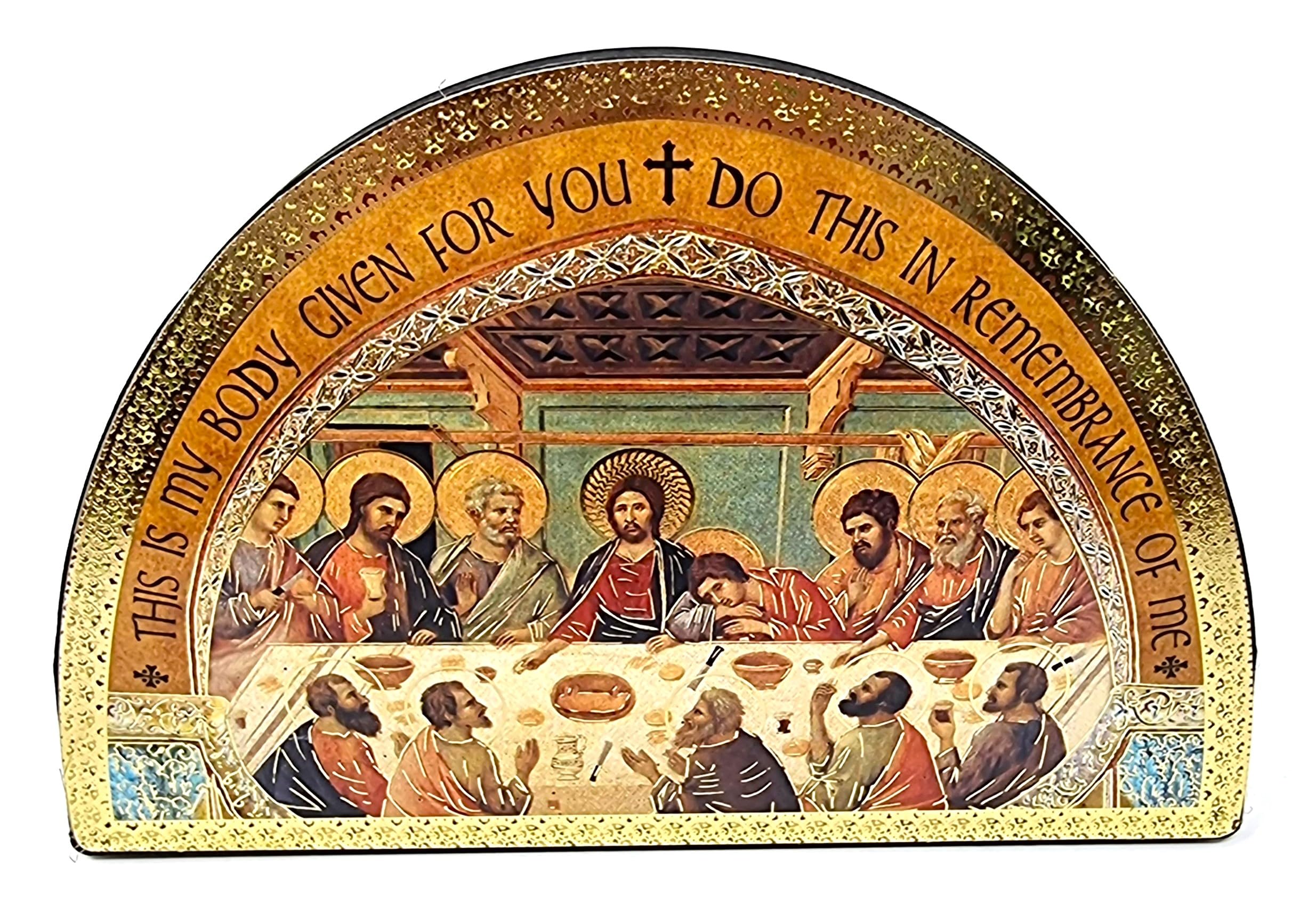 Celebrationgiftsforall Mixed Jesus Last Supper Wooden Gold Foiled Religious Plaque