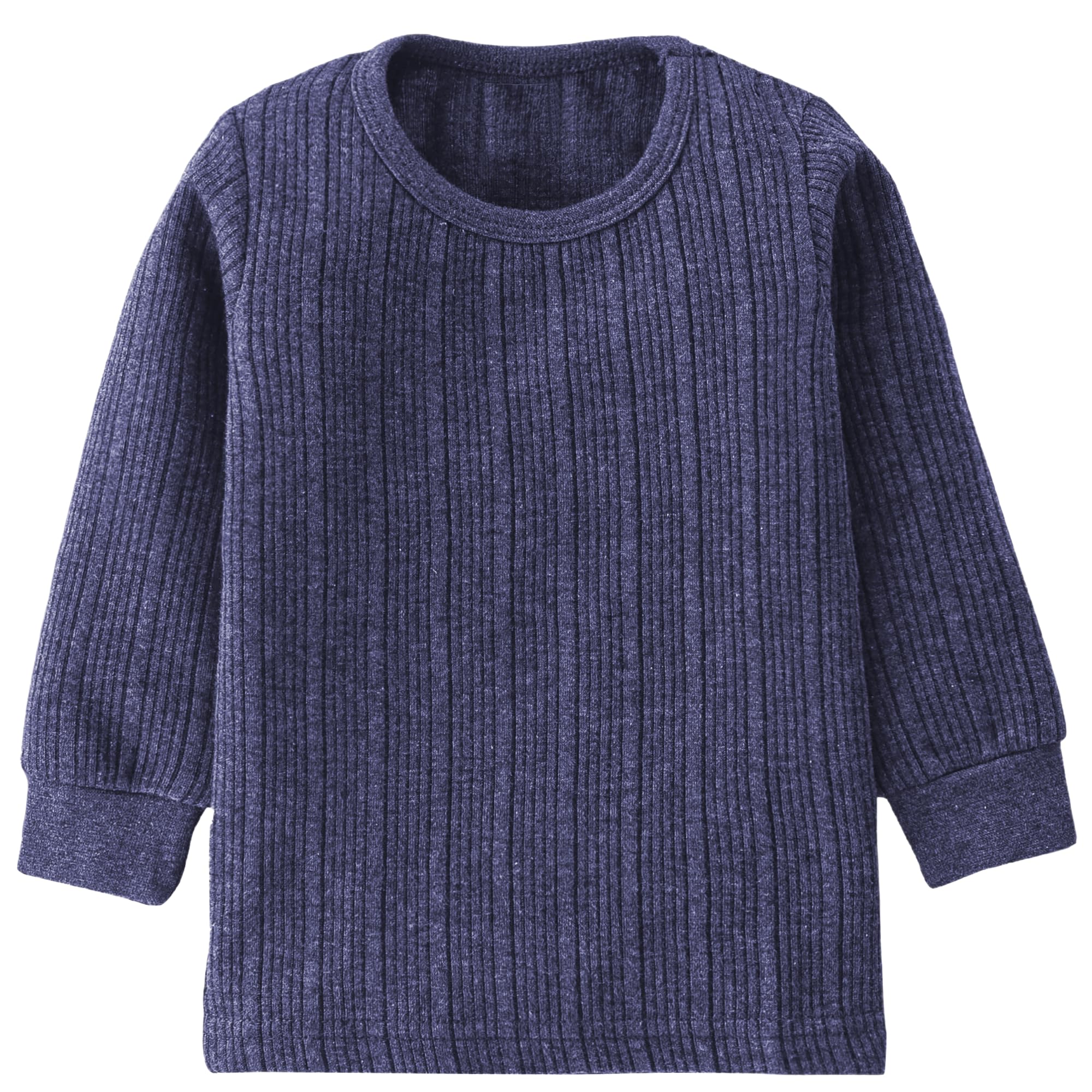 minmum Kids Unisex Baby Boys & Girls Winter Wear Thermal Set with Round Neck Full Sleeve Top and Pajami with Grip (5-6 Years, Blue) - Image 2 thumbnail