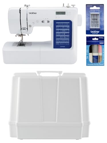 Image of Brother CS7000X Computerized Sewing and Quilting Machine, Hard Plastic Storage and Carry Case, Premium Sewing Thread 6-Pack and 5-Piece Sewing Machine Needles