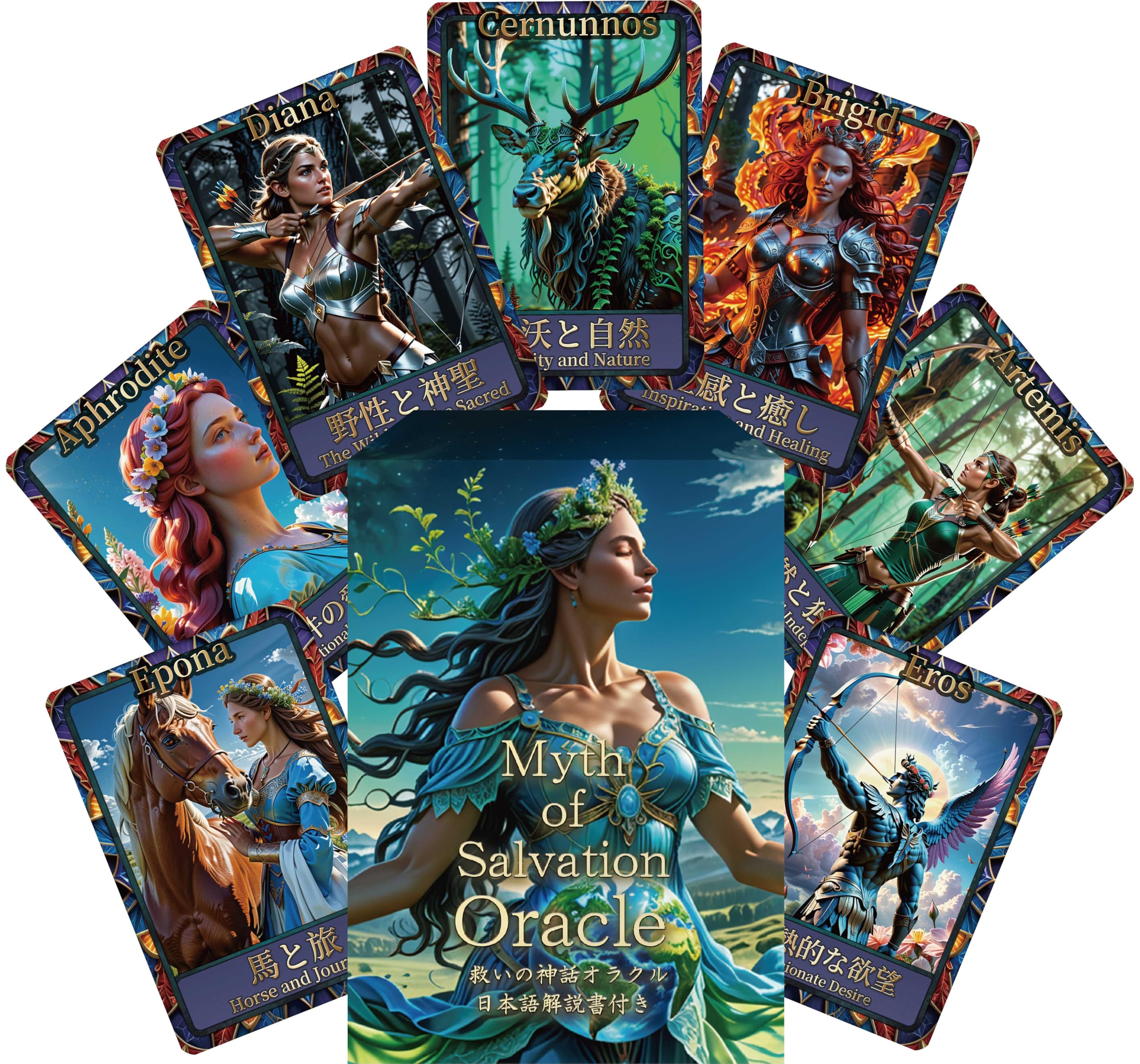 Amazon.co.jp: 【日本語解説書付】救いの神話 オラクルカード Myth