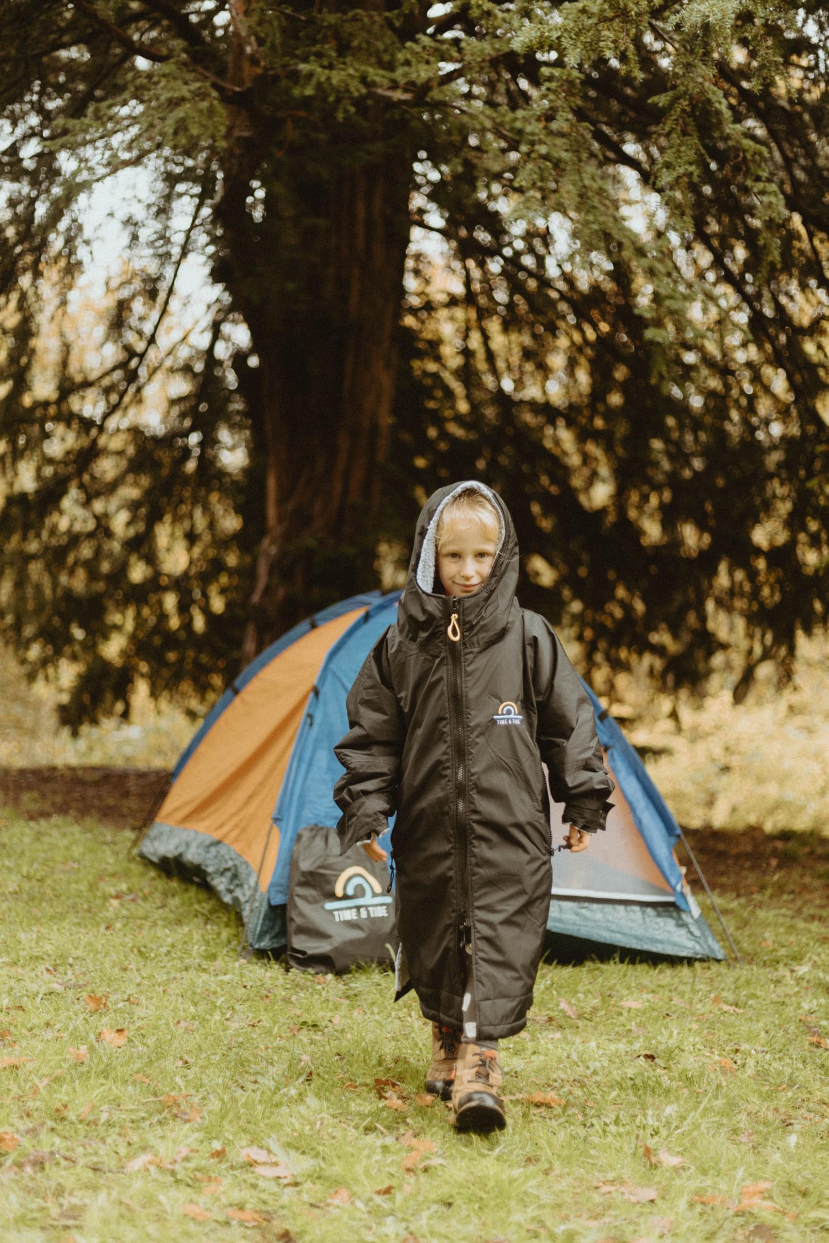 Time & Tide Dry Kids Changing Robe - Warm Fleece Coat - Swim/Surf Poncho 5-13yrs