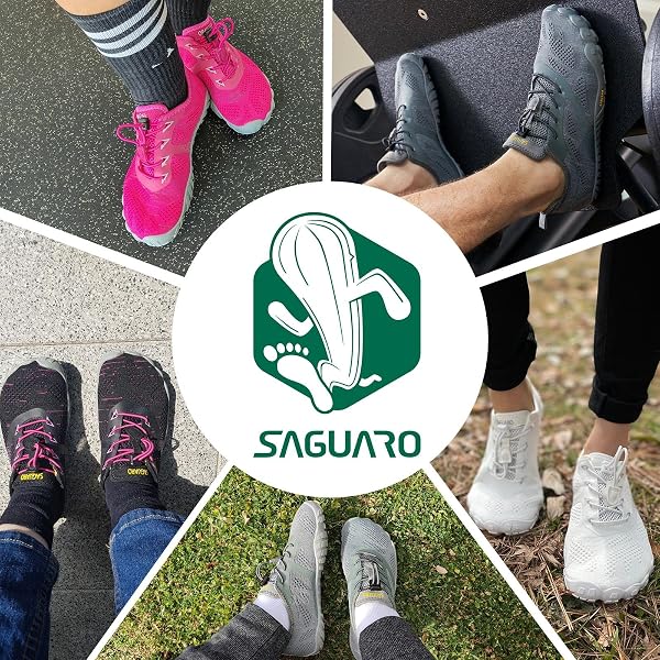 Visita la tienda de SAGUARO SAGUARO Versátil Minimalistas Zapatillas Ligeras Flexibles para Exterior Interior - Gym Asfalto Playa Montaña, Unisex-Adulto in use