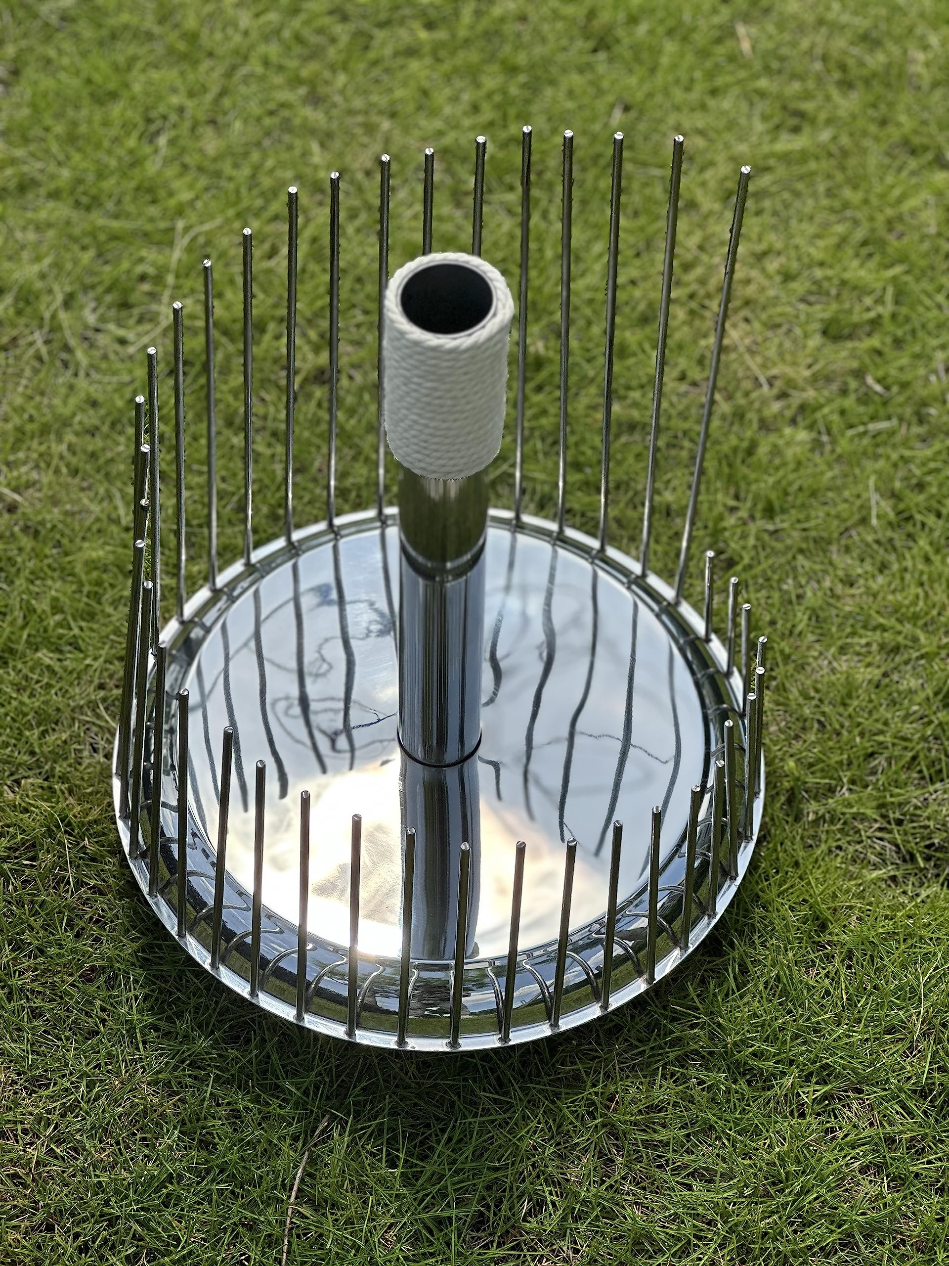 Grand Waterphone – Das große Super-Percussion-Wassertelefon – 40 unsymmetrische Silberstäbe (32 cm H x 30 cm)