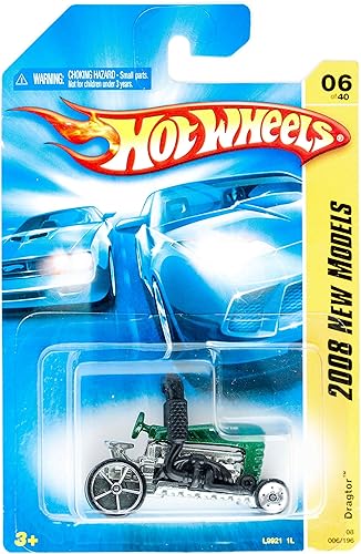 Hot Wheels 2008 Nuevos Modelos #6 Dragtor Verde Coleccionable Coche Coleccionable #2008-6 2008