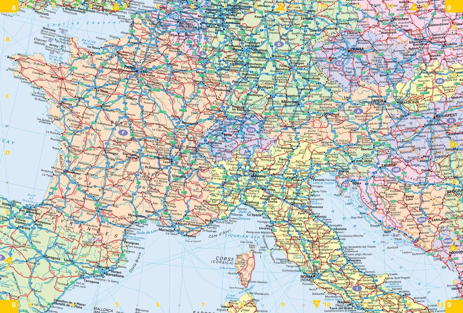 Collins Big Road Atlas Europe 2026 (A3 Spiral): Clear, easy-to-read mapping
