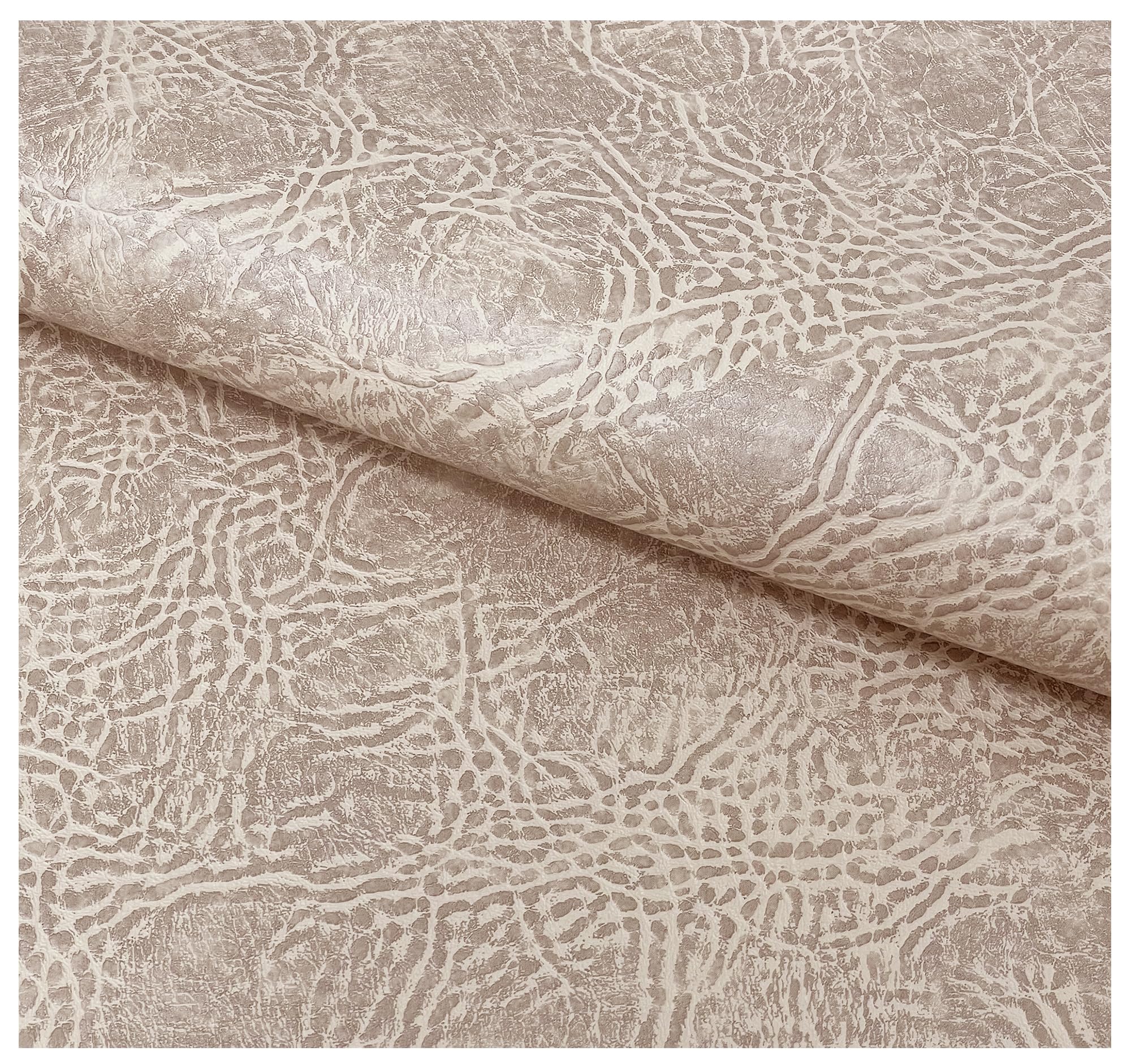 Chester Grained Faux Leather Fabric Fire Retardant Leatherette Upholstery Waterproof Heavy Duty Leathercloth Material (2 Metre (200cm x 140cm), Mushroom)