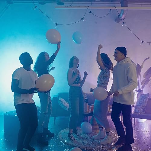 Miniatura 5 de Feit Electric Bombillas LED A19 para fiestas, cambio de color, control remoto, 5 vatios, base estándar E26, 80 CRI, 120 V, 13 años de vida útil,