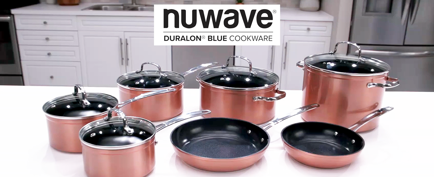 ぬぬぬ Amazon.com: Nuwave Healthy Duralon Blue Ceramic Nonstick Cookware