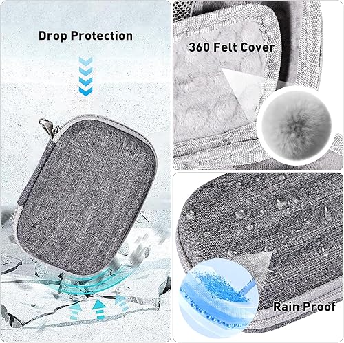 Miniatura 2 de Hiacinto Funda protectora y de transporte para cámara digital, HDKodak PixproCanon PowerShot ELPH 180190  Sony DSCW800  DSCW830 para viajes, gris