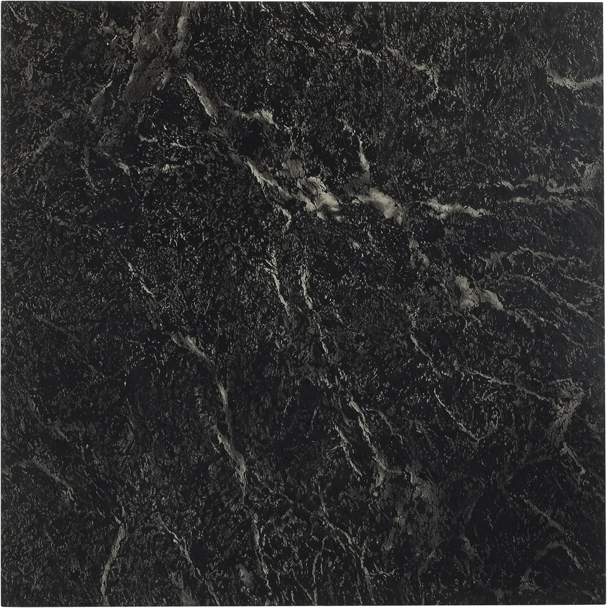Baldosas de vinilo Nexus Peel & Stick, paquete de 20, 12 x 12 pulgadas, negro | Paquete de respaldo autoadhesivo y cobertura de múltiples tablones: los tablones de vinilo combinan detalles de superficie duraderos, textura con apariencia de madera y