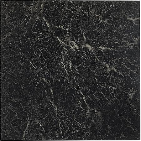 Achim Home Furnishings FTVMA40920 Nexus Vinyl Tile, Marble Black with White Vein, 20 count(pack of 1), 12 inch x 12 inch
