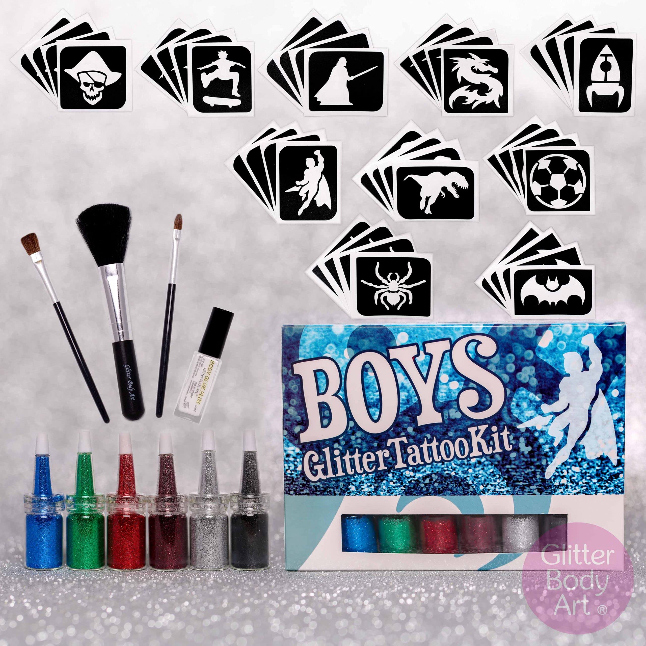 Boys Glitter Tattoo Kit Make your own tattoos, fake tattoos, body