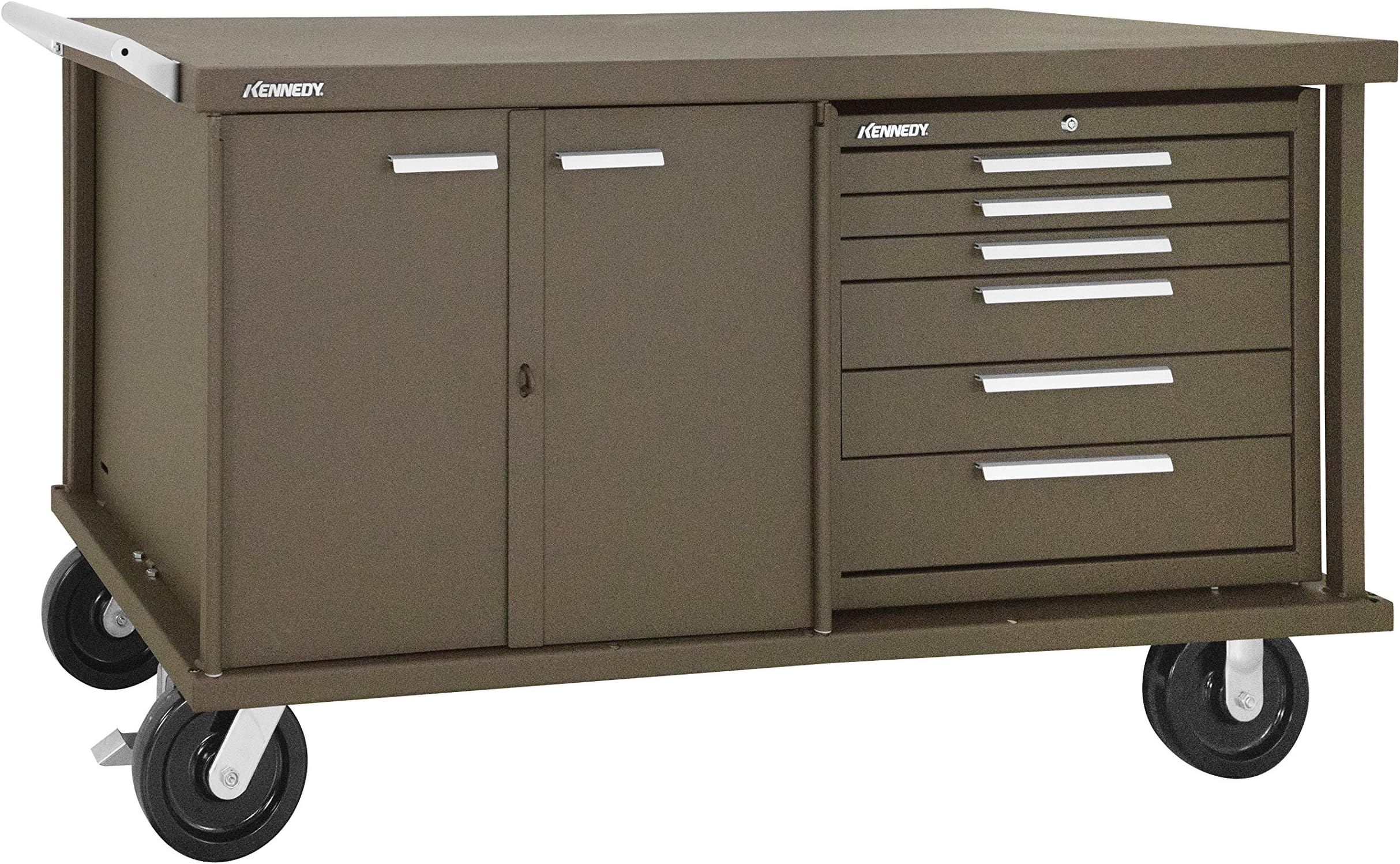 Kennedy Manufacturing 6006B 60" 6 Drawer Rolling Tool Storage Workbench/Workstation, Brown Wrinkle