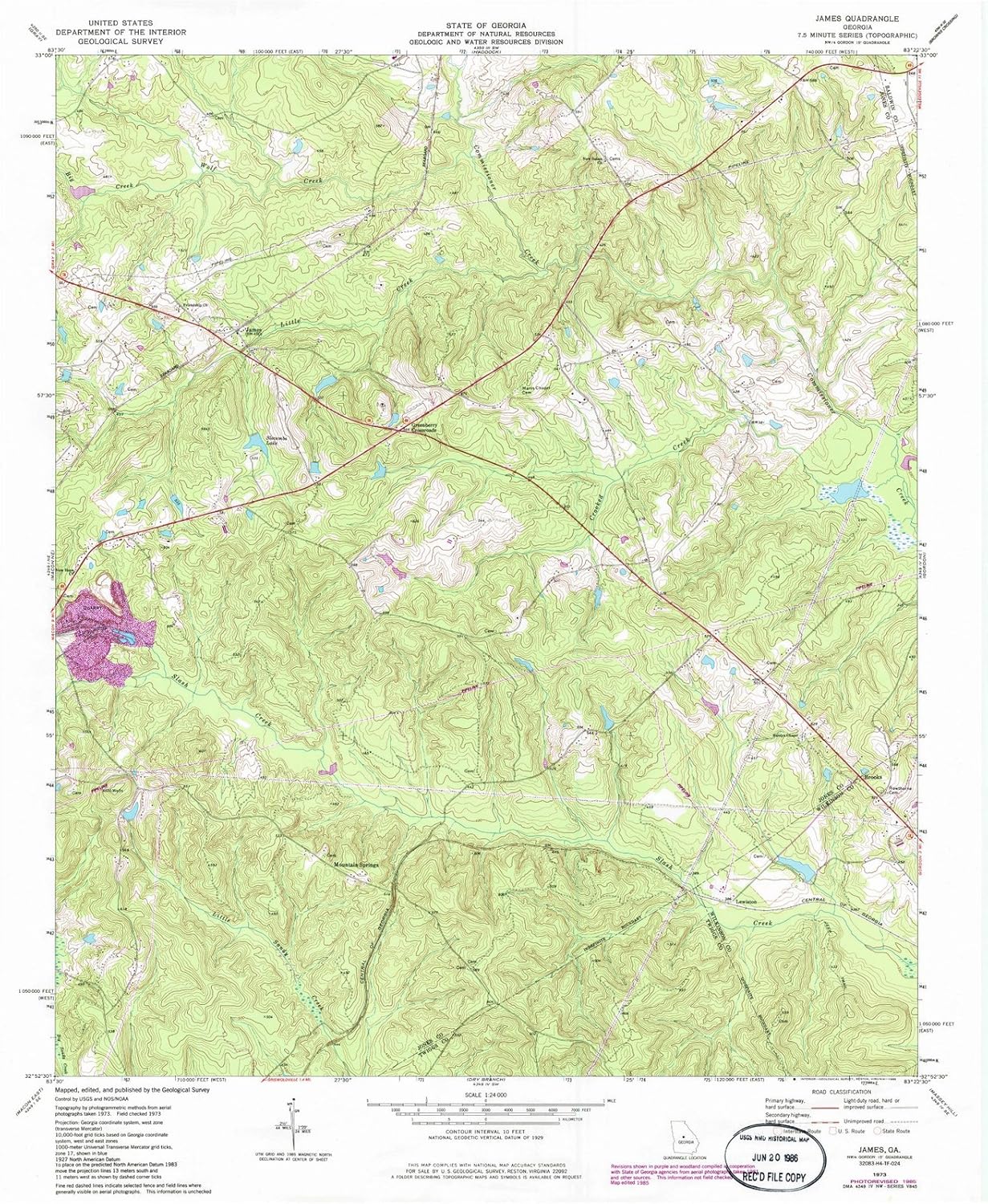 Amazon.co.jp ジョージア地図 ジョージア州ジェームズ 1973年 ジョージア州 USGS 歴史的地形 ウォールアート