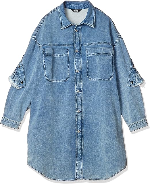 Amazon ディーゼル Diesel レディース ジョグジーンズジップアップフリルワンピース 00sgxs069pm Xs インディゴブルー 01 コート ジャケット 通販