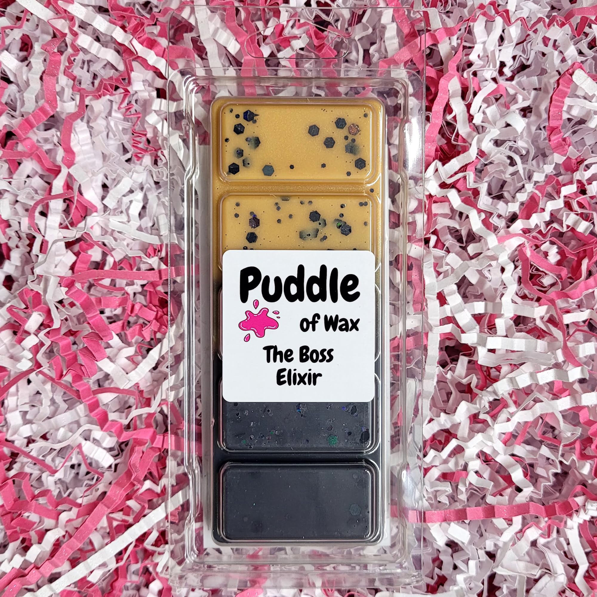 Puddle of Wax - The Boss Elixir Soy Wax Melt Snap Bar - 50g - Aftershave Scent - Vegan Friendly - Made in the UK