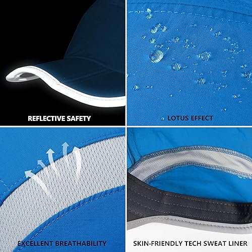 Miniatura 50 de GADIEMKENSD Sombrero reflectante plegable para exteriores, diseño sin estructura, protección solar UPF 50+, sombreros deportivos para mujeres