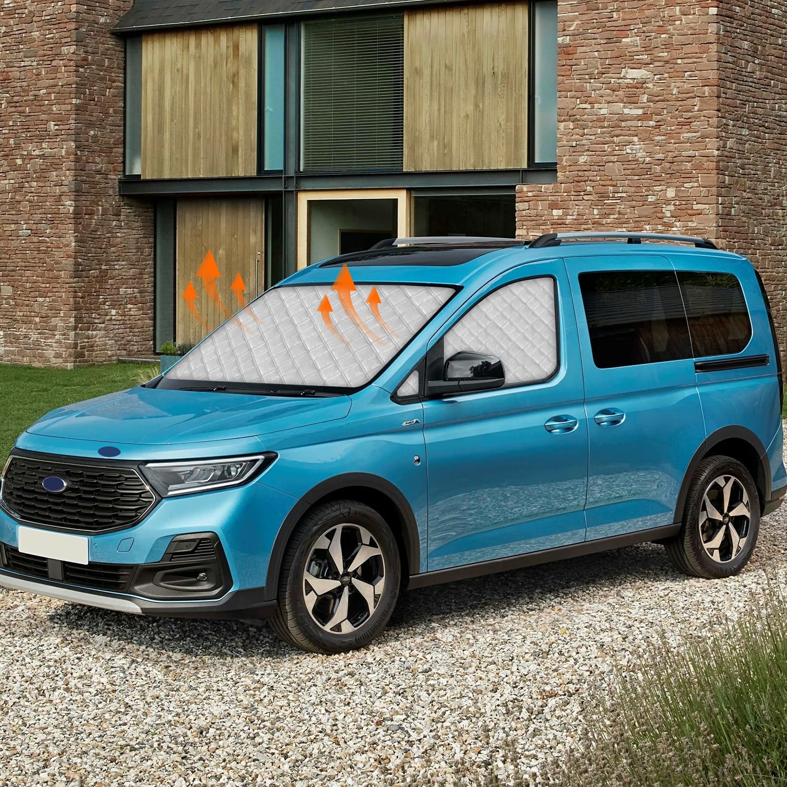 Sonnenschutz Ersatz für Ford Connect 2022-2026, 3-teiliges Set Thermomatte