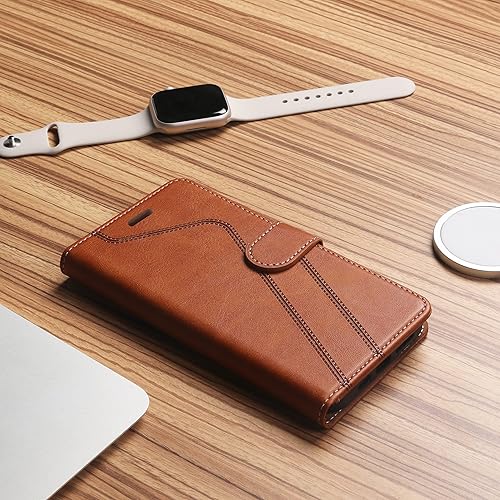 Miniatura 6 de Funda tipo cartera para Samsung Galaxy A53 5G, funda de cuero con tapa con bloqueo RFID, tarjetero de crédito, soporte magnético de poliuretano