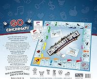 Vista 5 de Late for The Sky Juego de mesa Cincinnati-Opoly: juego de estrategia familiar para 2 a 6 jugadores, lugares de interés urbano estilo opoli, opción