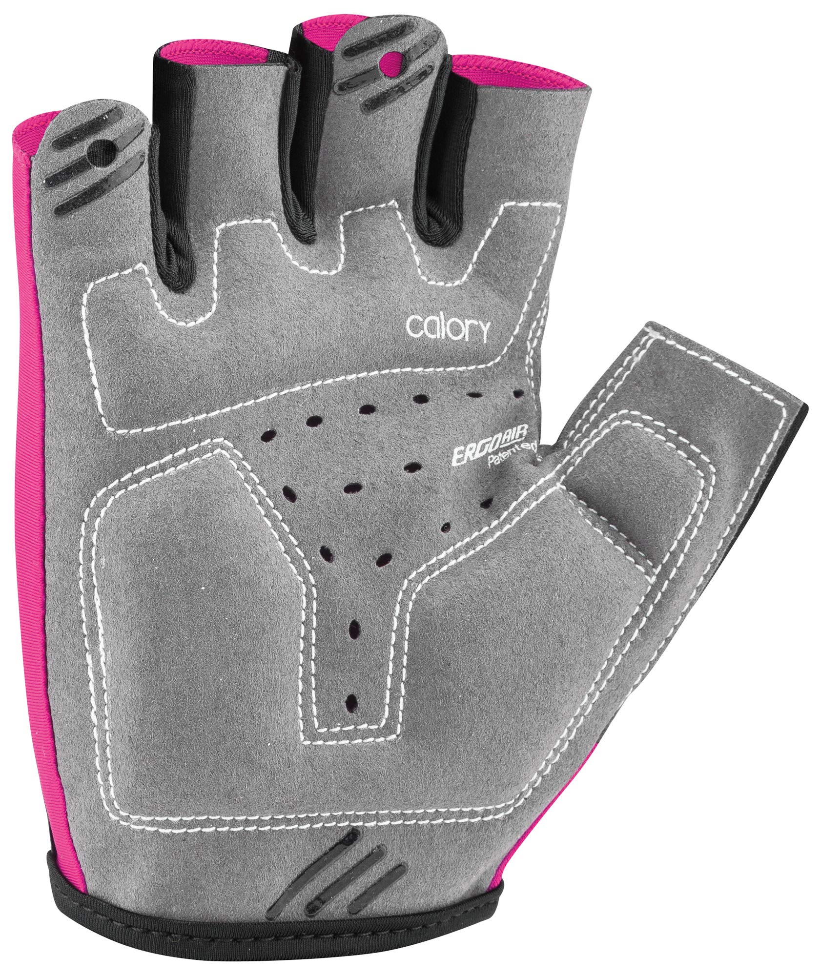 Louis Garneau, Kids Calory Padded, Breathable, Shock Absorbing, Half Finger Bike Gloves, Pink Glow, Junior Medium