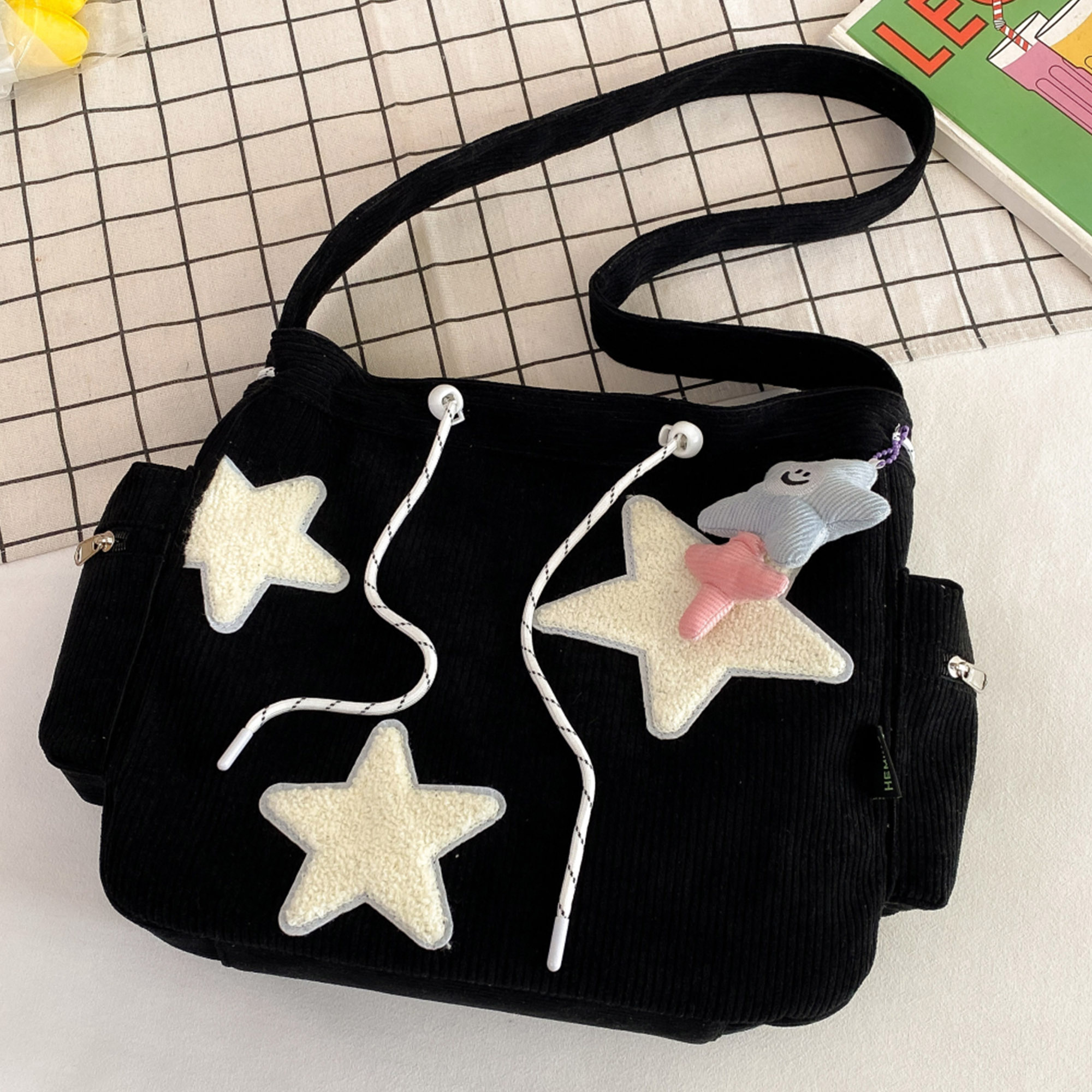 Bolsa Tote Makukke Y2K de Tela Pana para Mujer miniatura 7