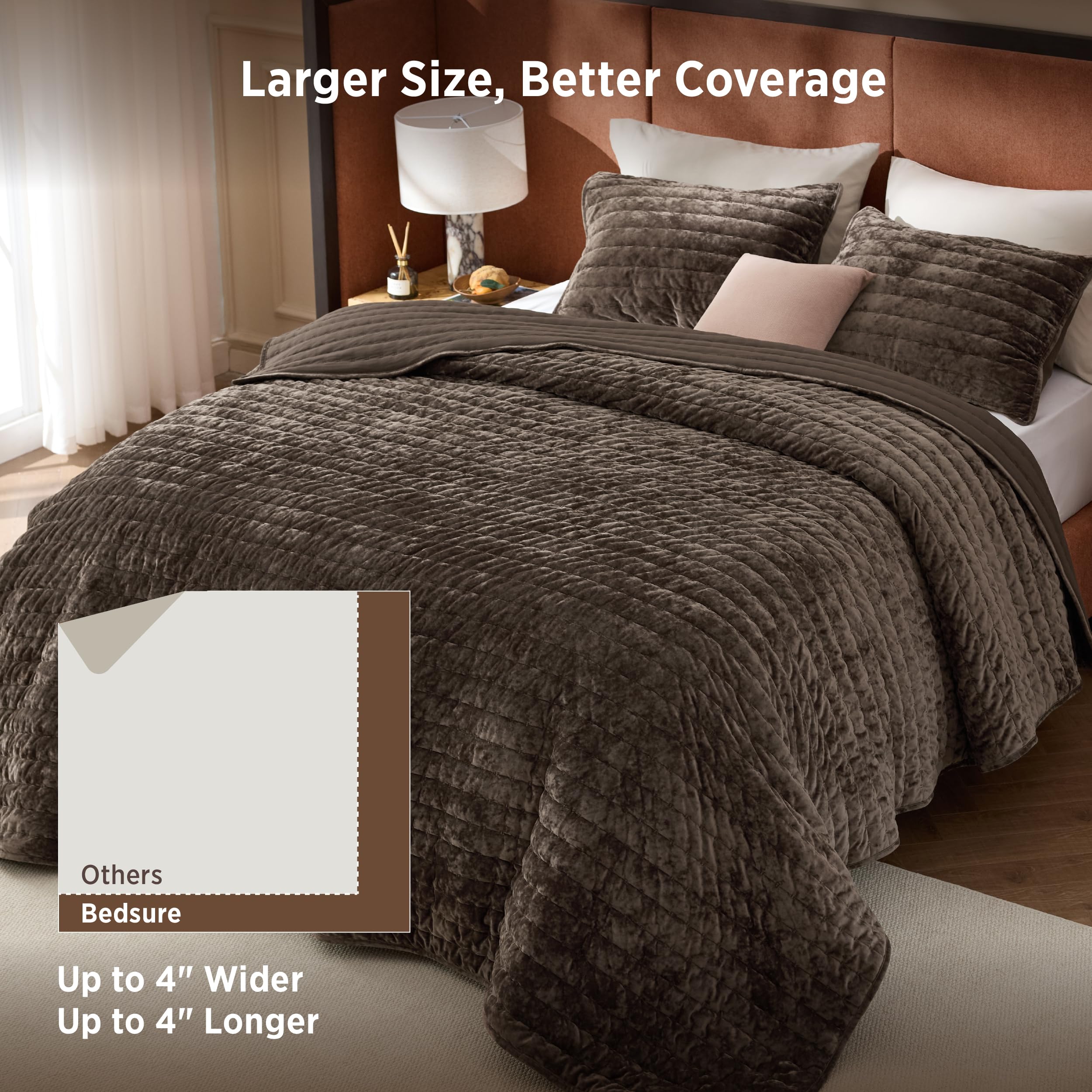 Bedsure Velvet Comforter Queen - Brown Luxury -3 Bedsure Velvet Comforter Queen - Brown Luxury -3