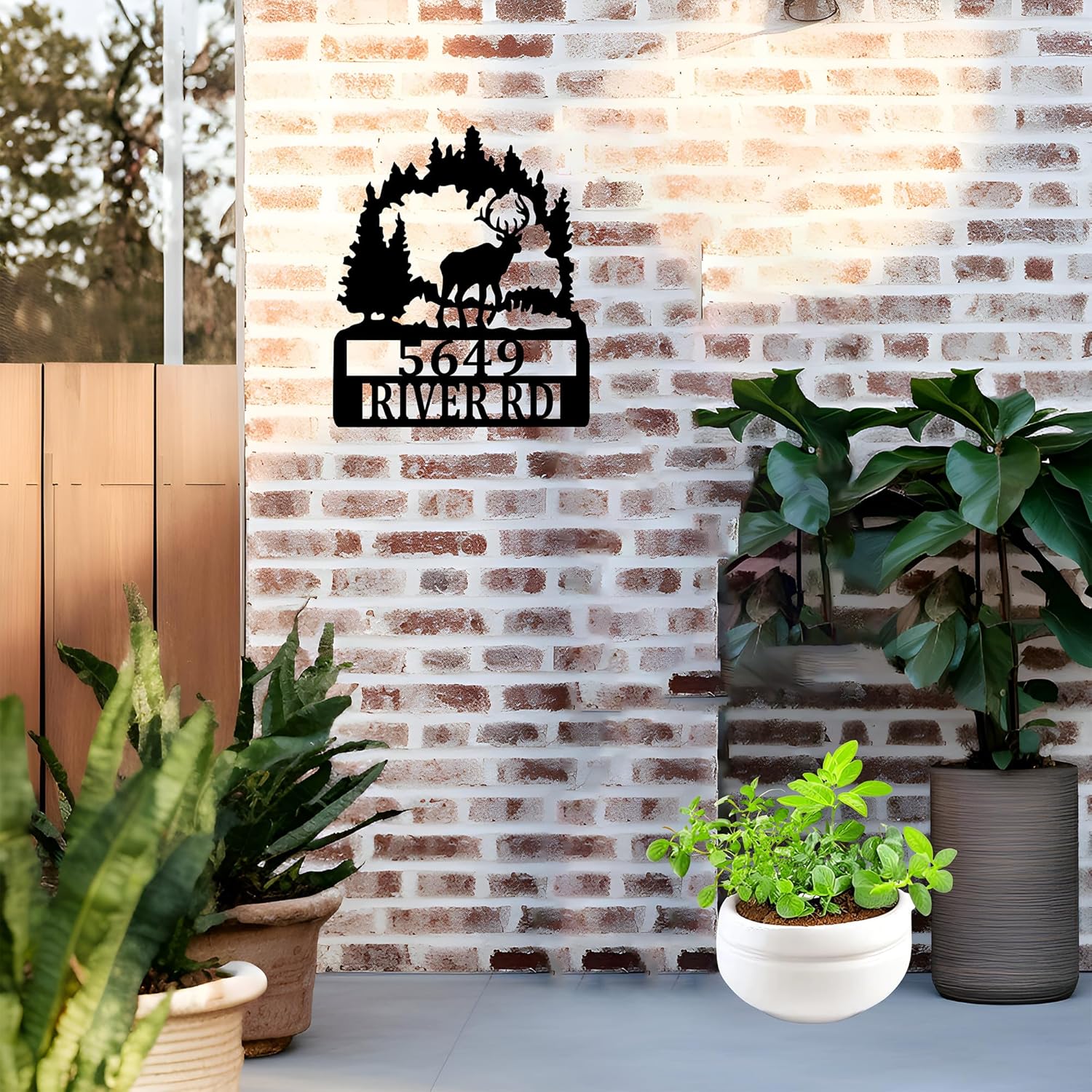 Custom Deer Mountain Scene Garden Flag for Outside, Personalized Elk Yard Stake Decor, Deer Hunting Gifts for Men Unique, Father's Day, Christmas Birthday, Anniversary
