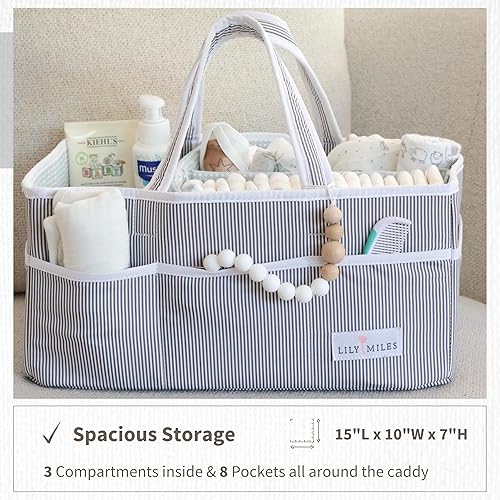Miniatura 4 de Lily Miles Paquete organizador de pañales regalos para bebés, artículos esenciales para recién nacidos y organización de guardería, perfecto para