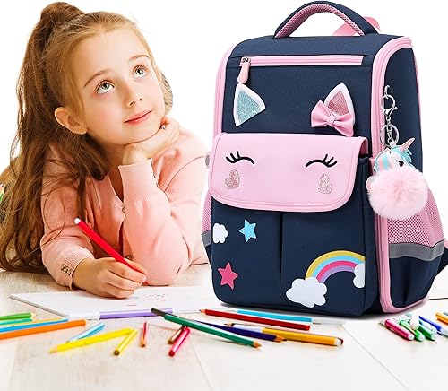 Miniatura 3 de Mochilas de unicornio para niñas, para escuela, princesa, lazo, para niños, mochila de dinosaurio, S, Mochila para niños y niñas
