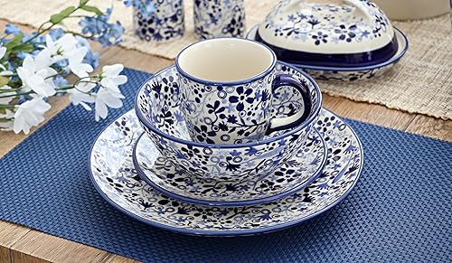 Miniatura 6 de Blue Rose Polish Pottery Harmony - Juego de 4 piezas, servicio para 1