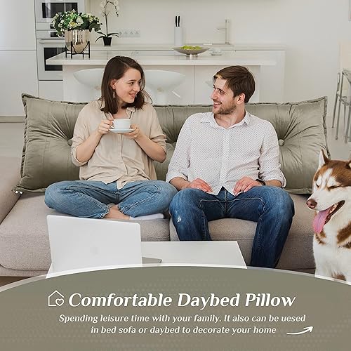 Miniatura 3 de Almohada grande para cabecero, almohadas de sofá cama, almohada de lectura, almohada de cabecera de cama, almohada de apoyo de posicionamiento con