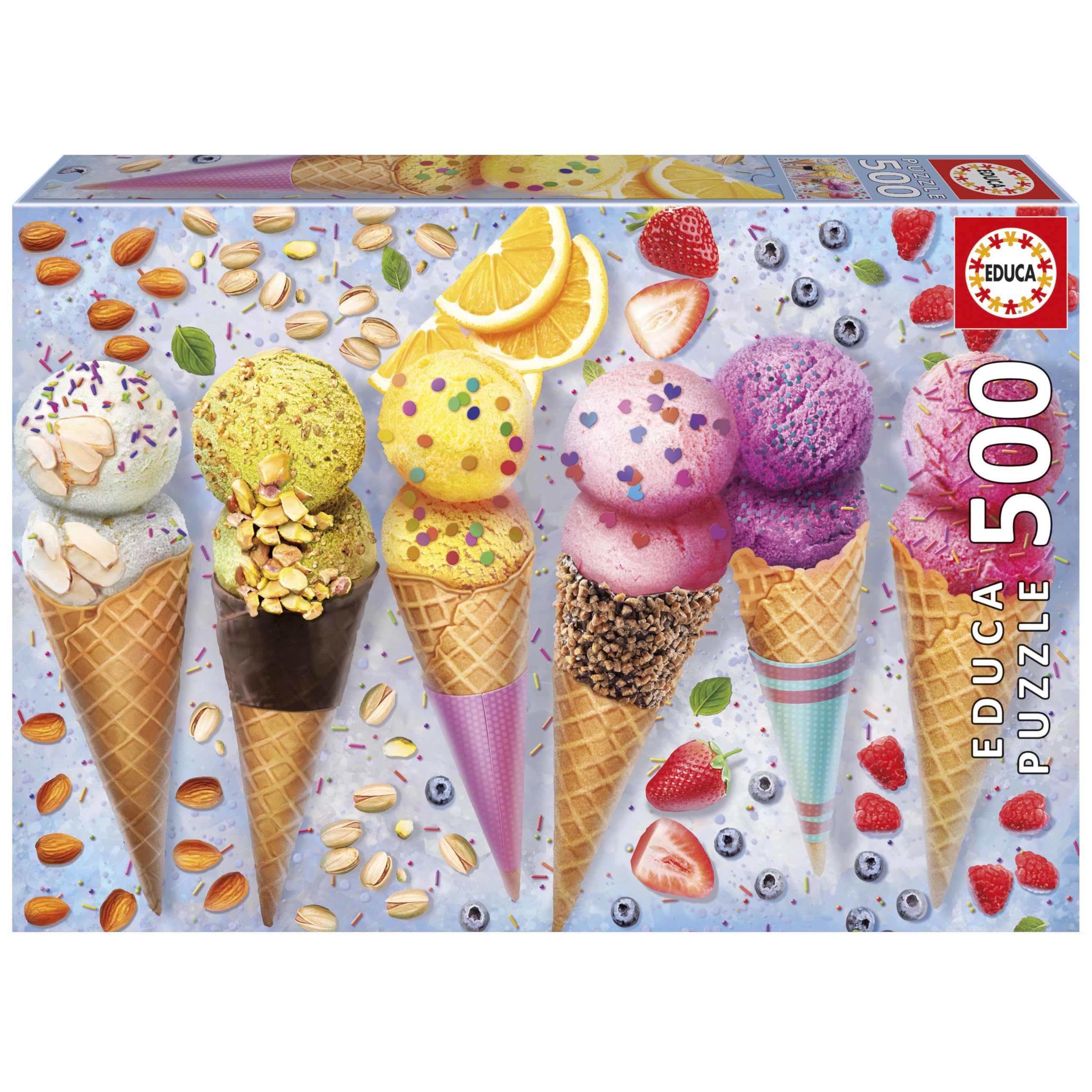 Educa - Puzzle mit 500 Teilen für Erwachsene | Eiscreme | Größe: 48 x 34 cm | Ab 11 Jahren (20289)