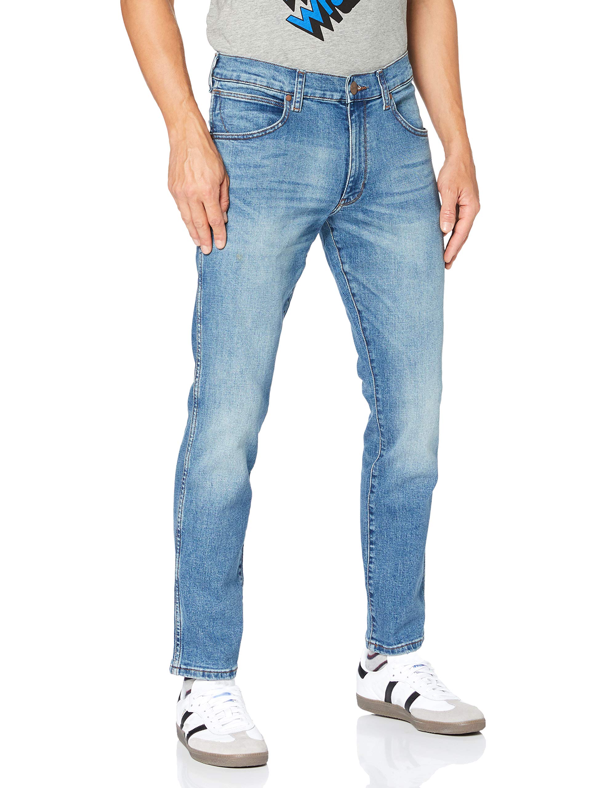 Wrangler Men's Larston Jeans, Blue Fever, 36W / 32L