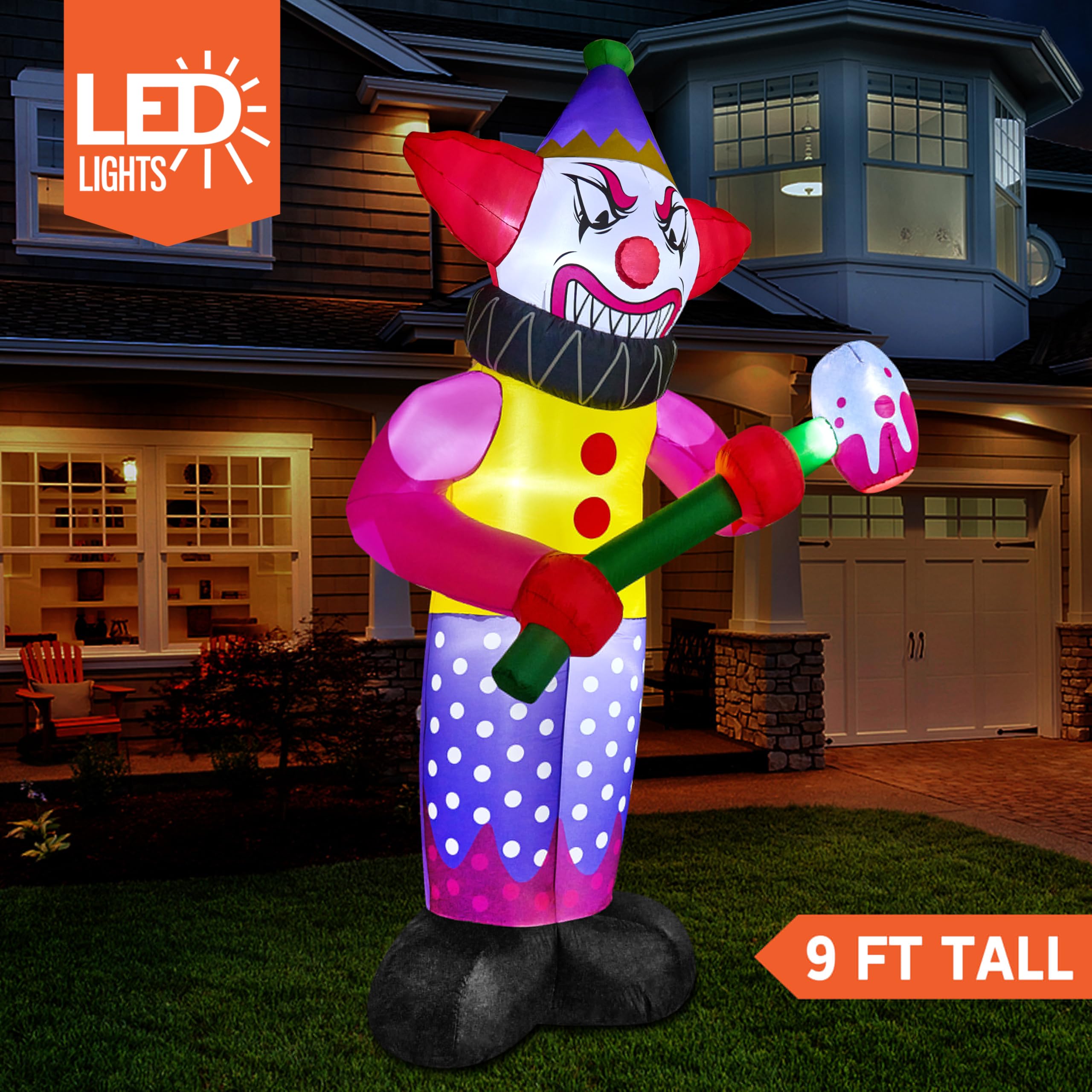Décoration Halloween Gonflable : Entrée De Cimetière Lumineuse 2,4 M - Avec Gonfleur Intégré, LEDs, Pour Jardin & Intérieur