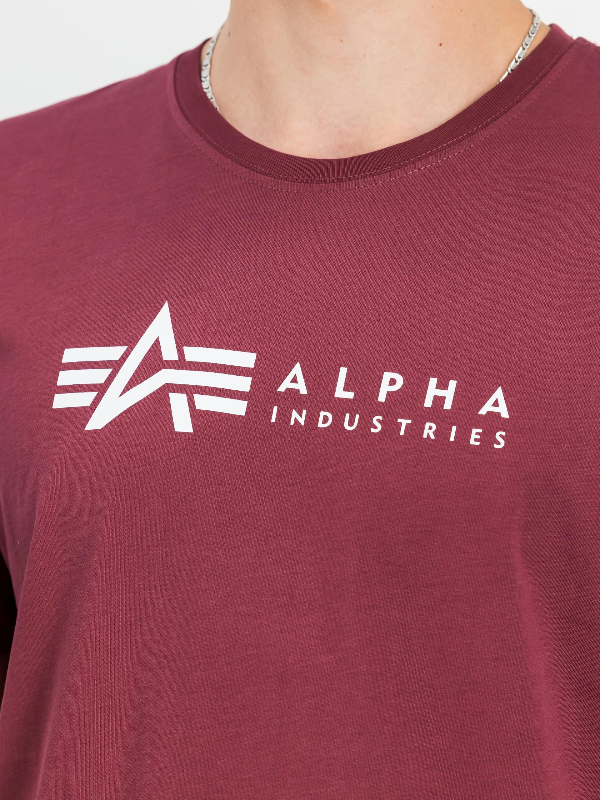Alpha Industries Koszulka męska Label T 2 Pack Olive/Burgundy
