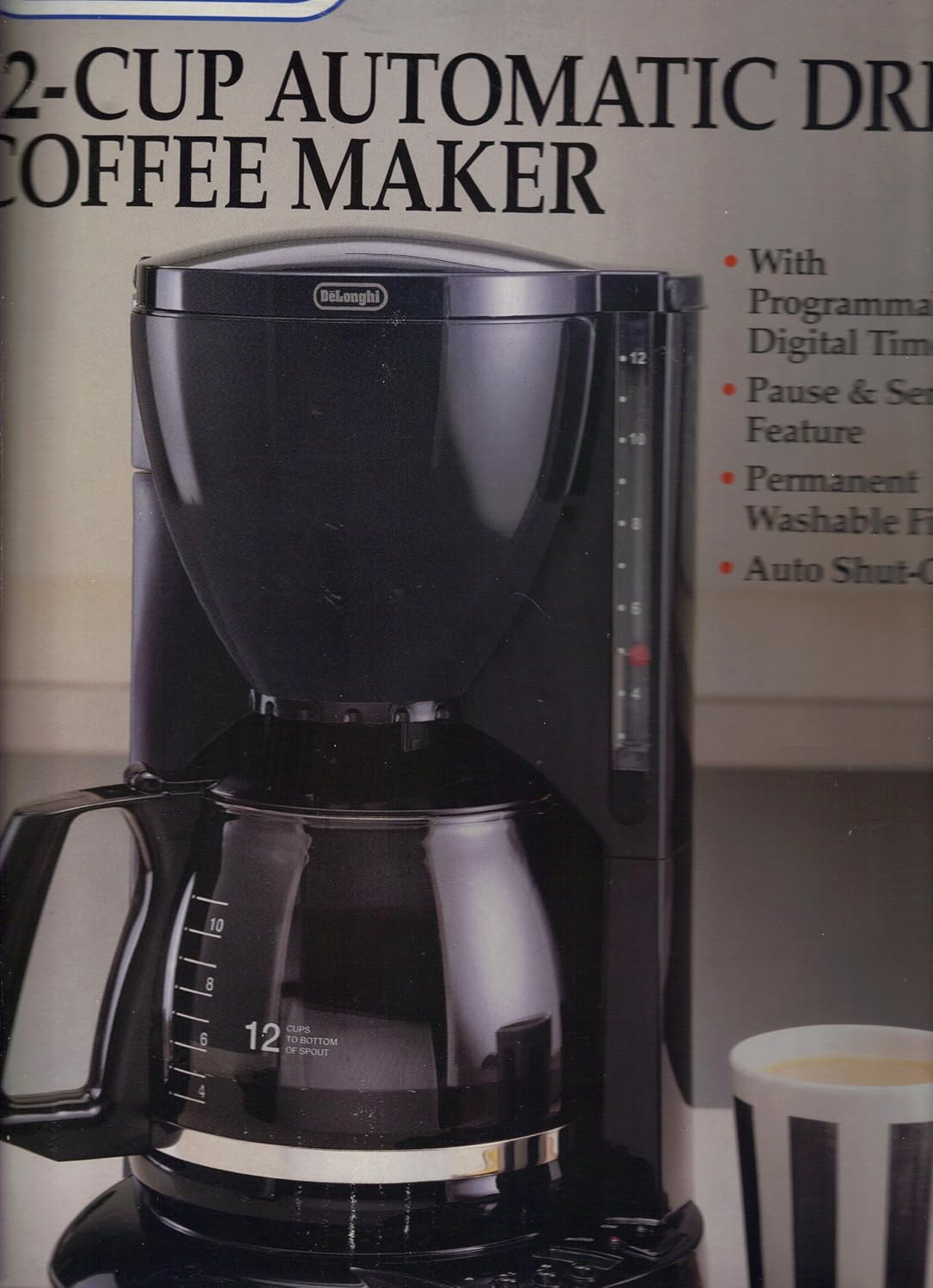 Delonghi 12 Cup Automatic Drip Coffee Maker Dc133b Drip