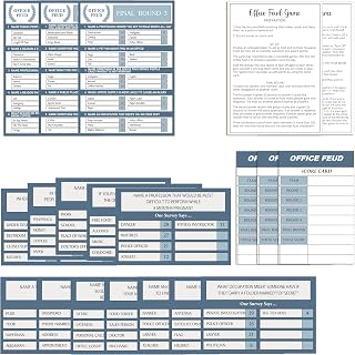 Office Feud Quiz - Family Trivia Games with Buzzers, Fun Questions for Holiday Parties